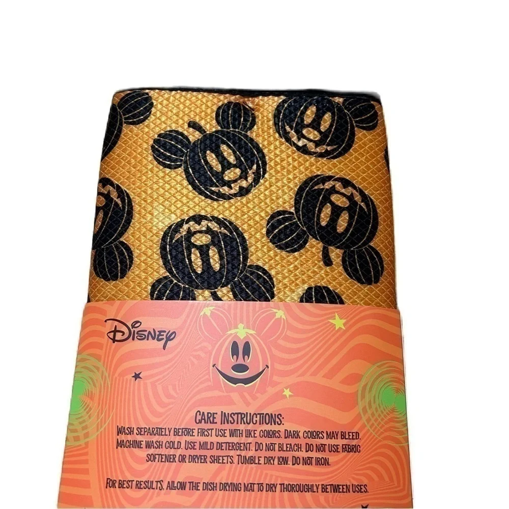 Disney 2 Pack Drying Mats Halloween NEW Pumpkin Jack o Lantern Kitchen